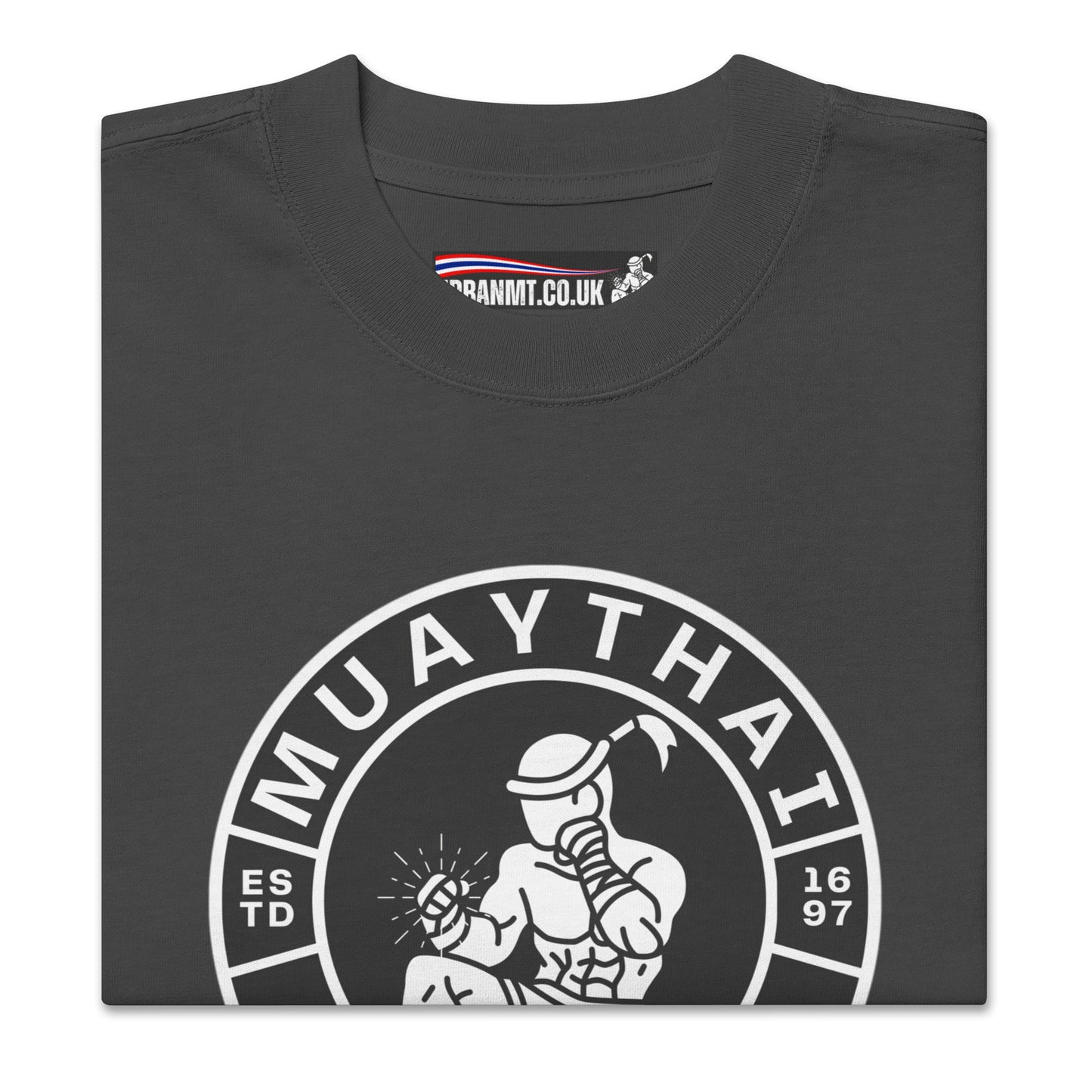 Muay Thai Oversized T-Shirt - Faded Black_1697