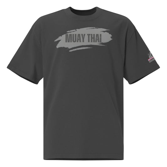 Muay Thai Oversized T-Shirt - Faded Black_IS