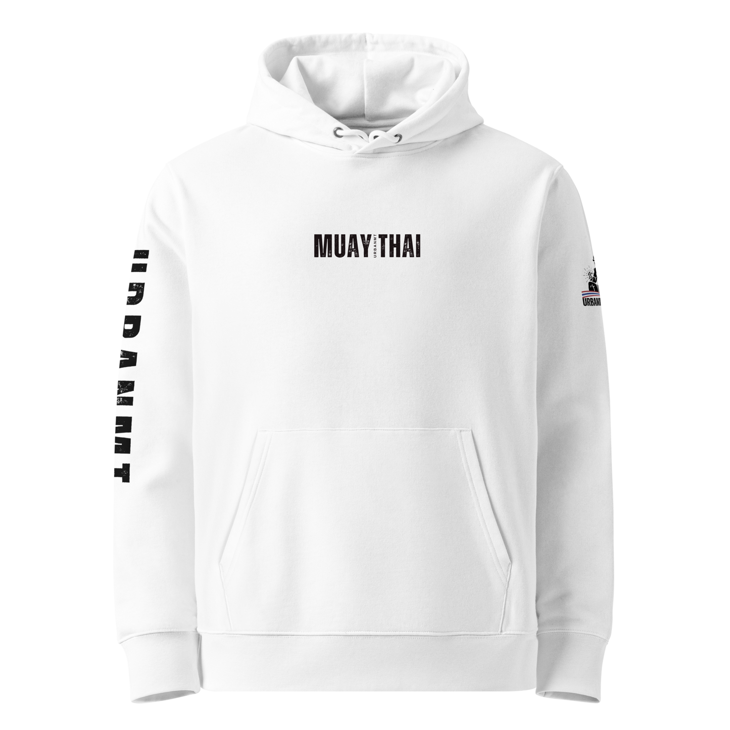 Muay Thai Premium Hoodie - White_MTUMTBV