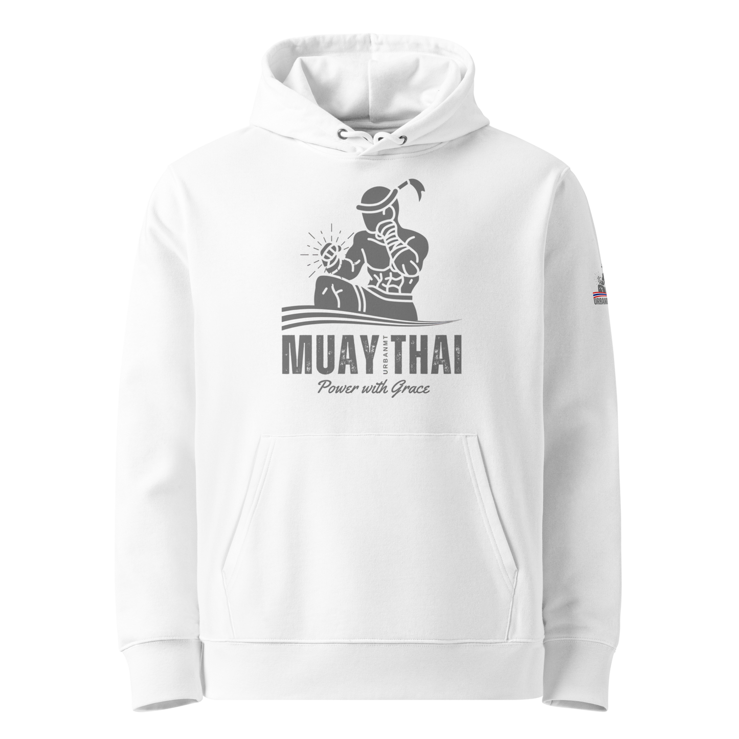 Muay Thai Premium Hoodie - White_VG