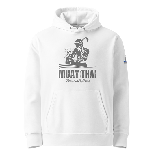 Muay Thai Premium Hoodie - White_VG