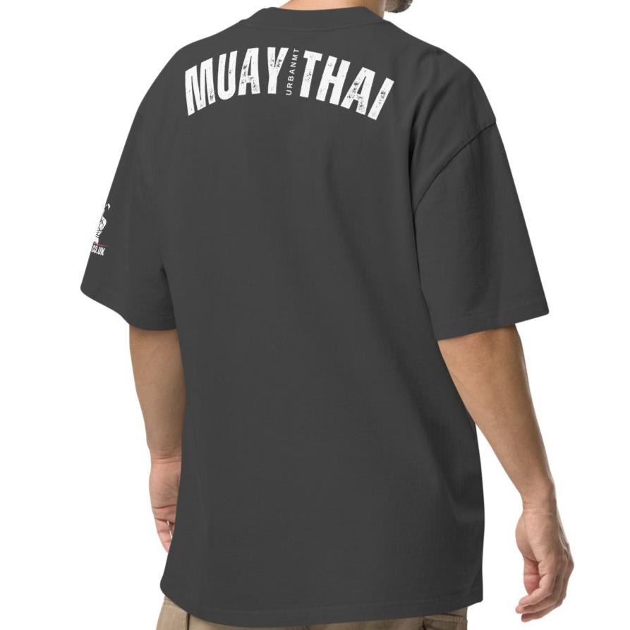 Muay Thai Oversized T - Faded Black_MTUMT