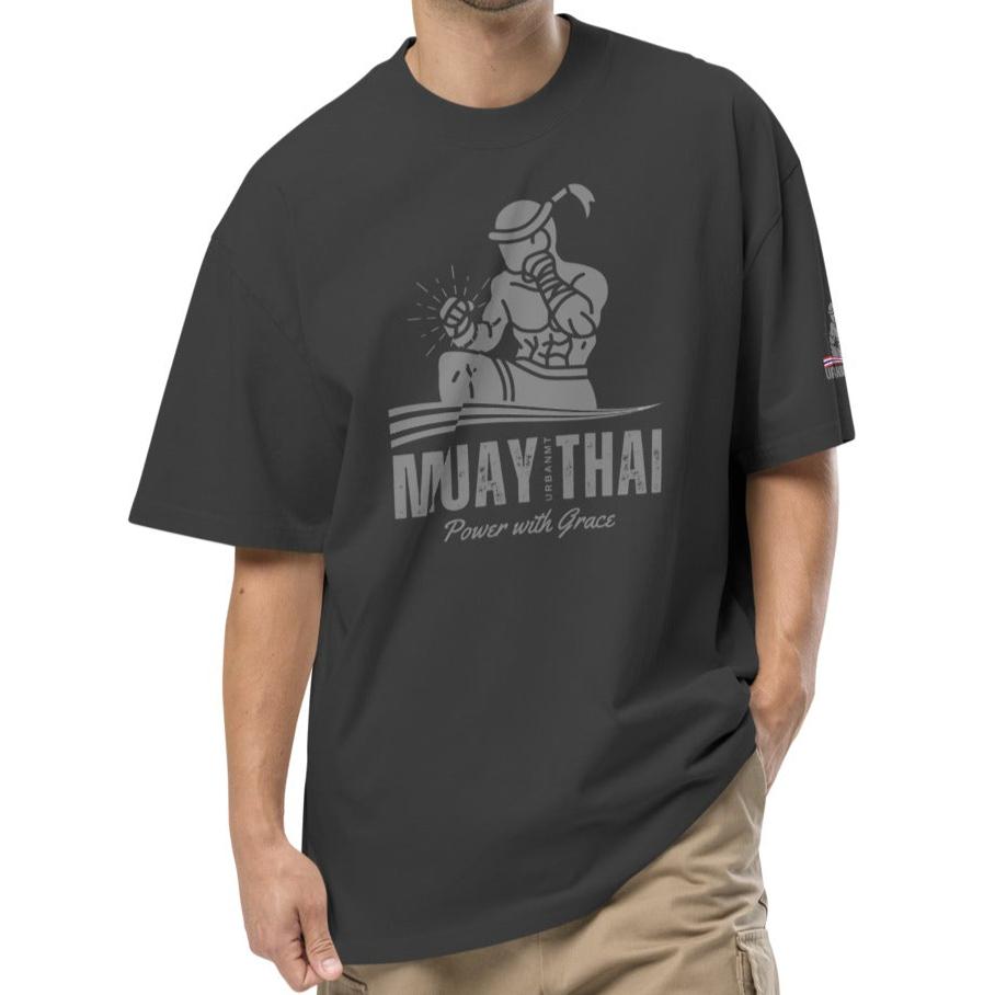 Muay Thai Oversized T - Faded Black_VG