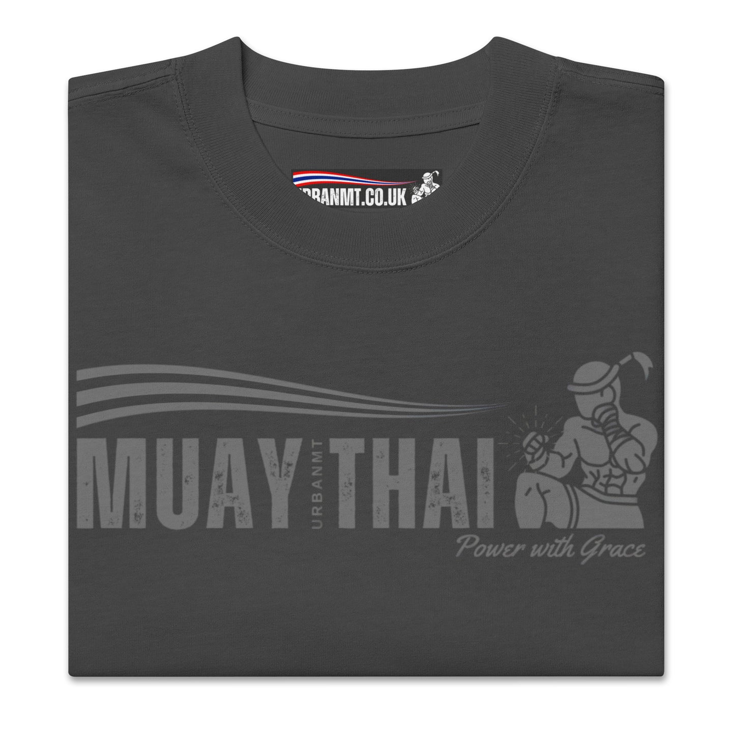 Muay Thai Oversized T - Faded Black_HG