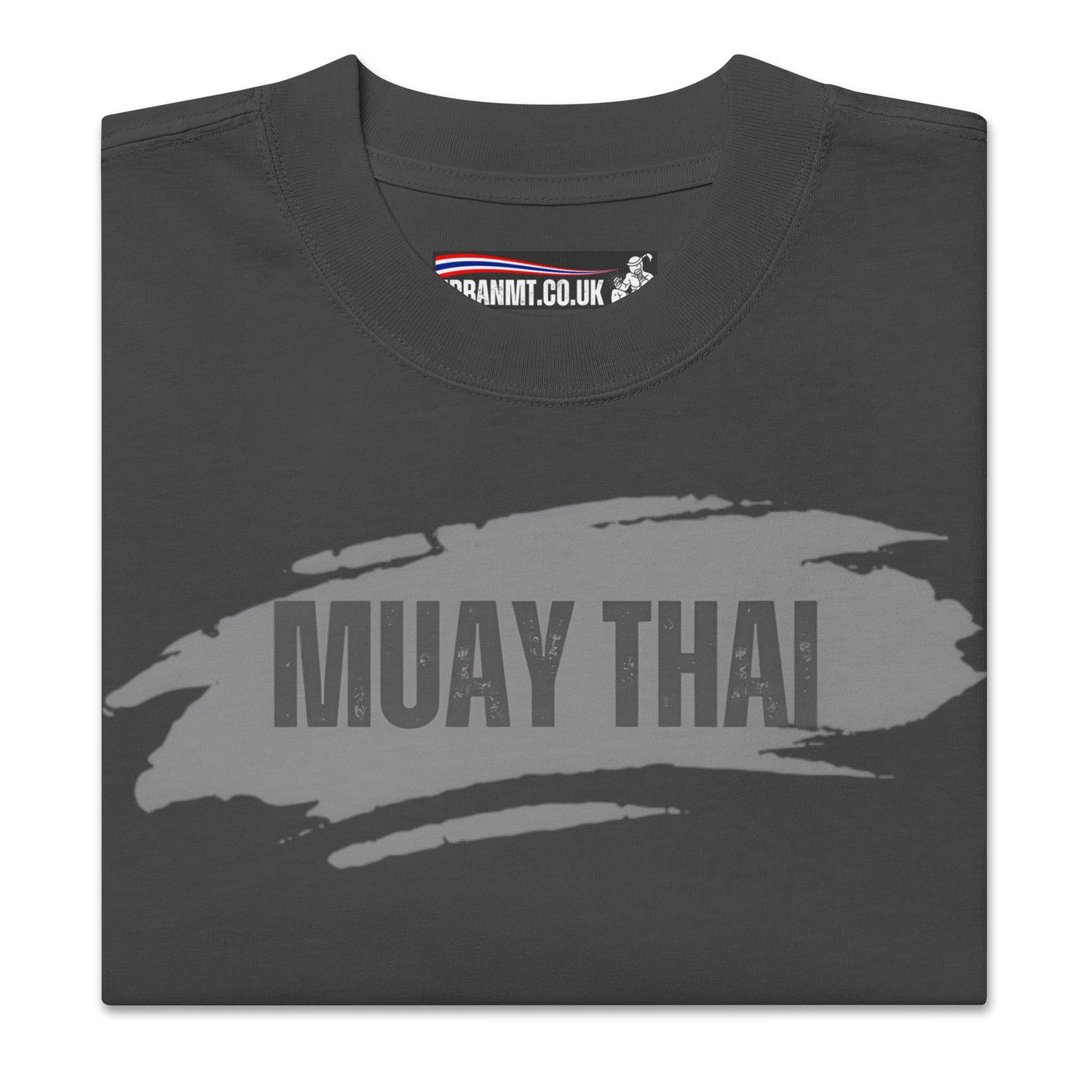 Muay Thai Oversized T-Shirt - Faded Black_IS