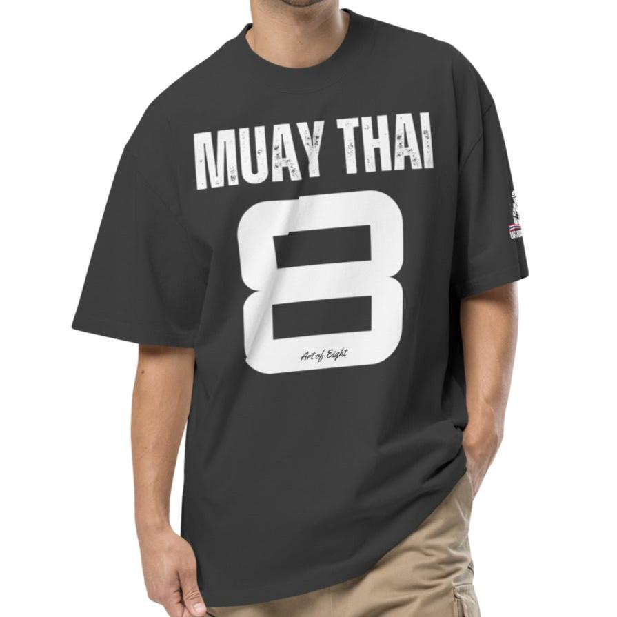 Muay Thai Oversized T-Shirt - Faded Black_AO8