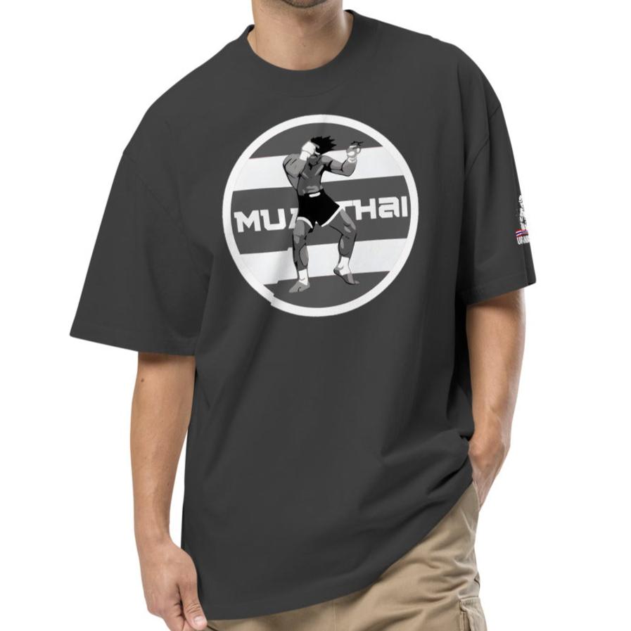 Muay Thai Oversized T - Faded Black_RLF1SM