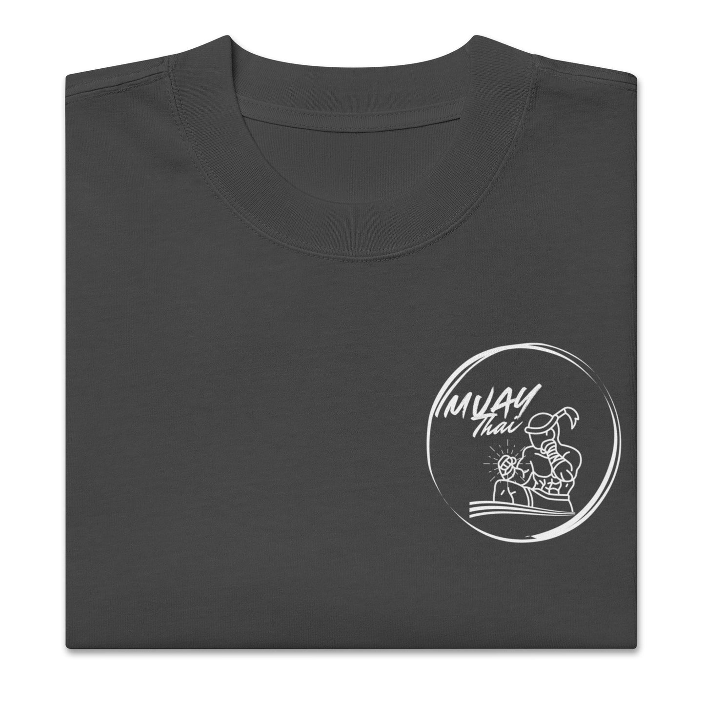 Muay Thai Oversized T - Faded Black_WF1