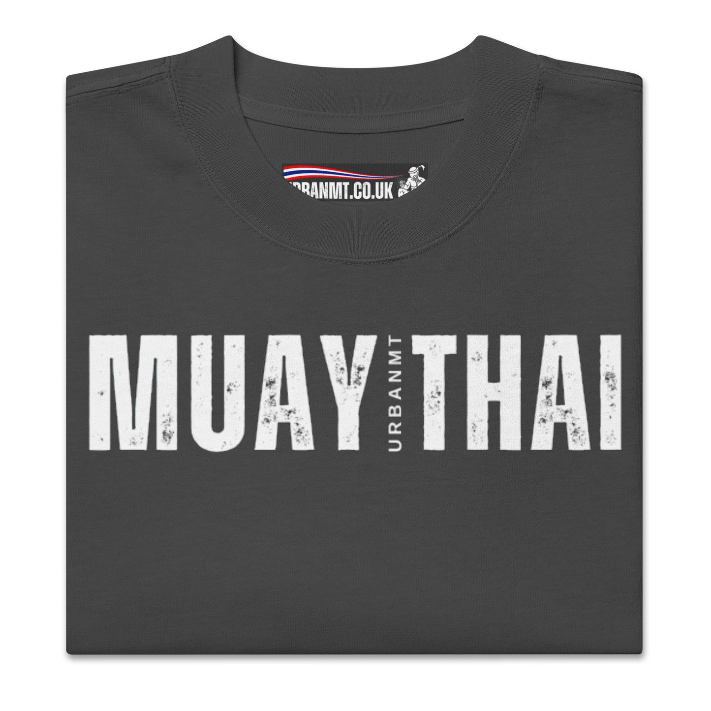 Muay Thai Oversized T - Faded Black_MTUMTL