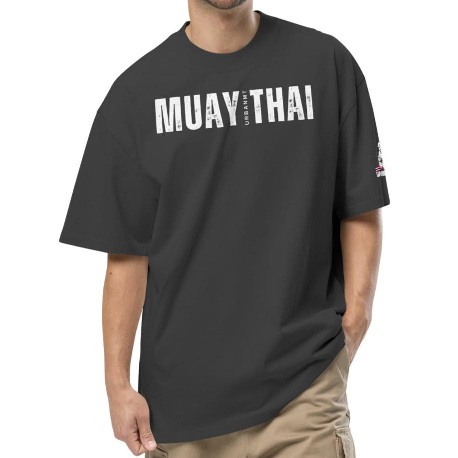 Muay Thai Oversized T - Faded Black_MTUMTL