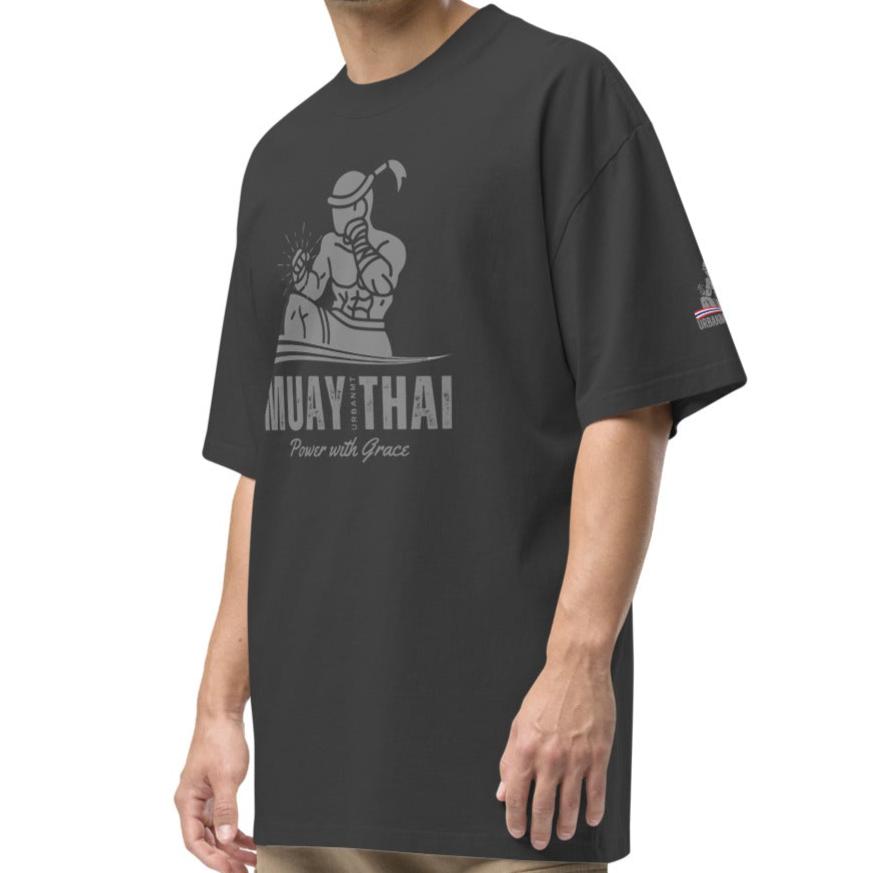 Muay Thai Oversized T - Faded Black_VG