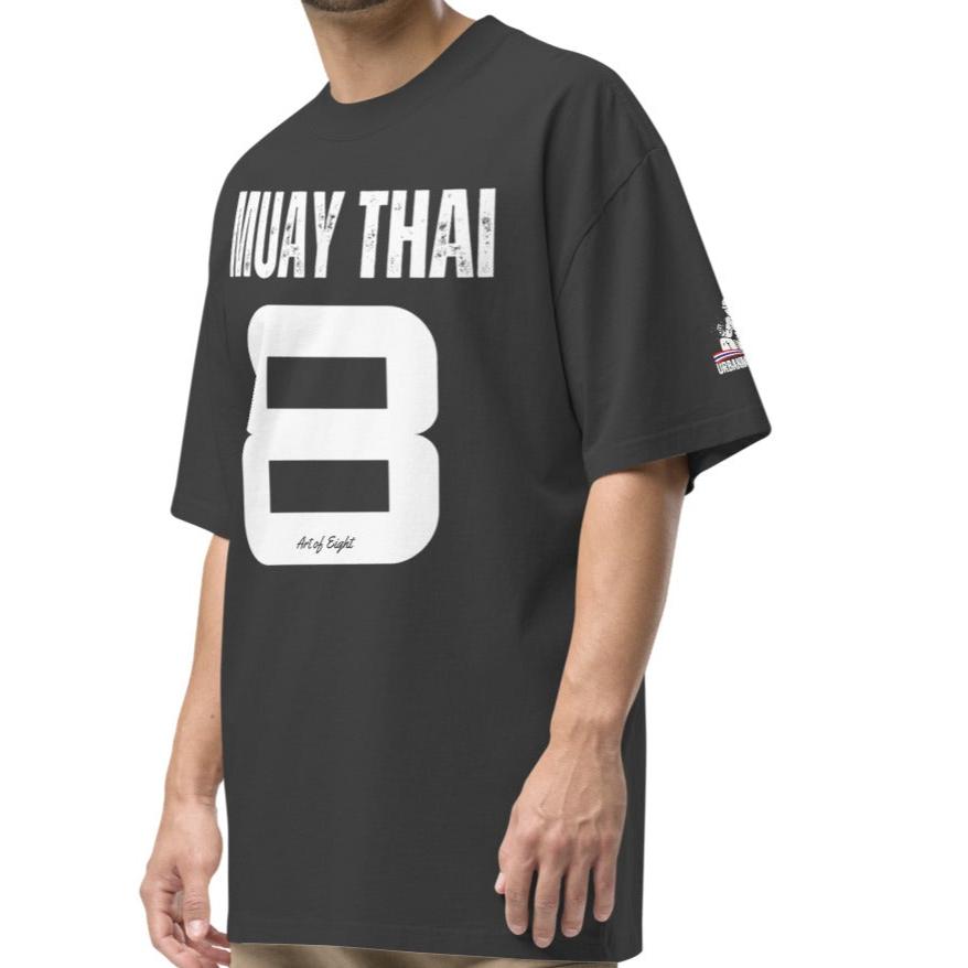 Muay Thai Oversized T-Shirt - Faded Black_AO8