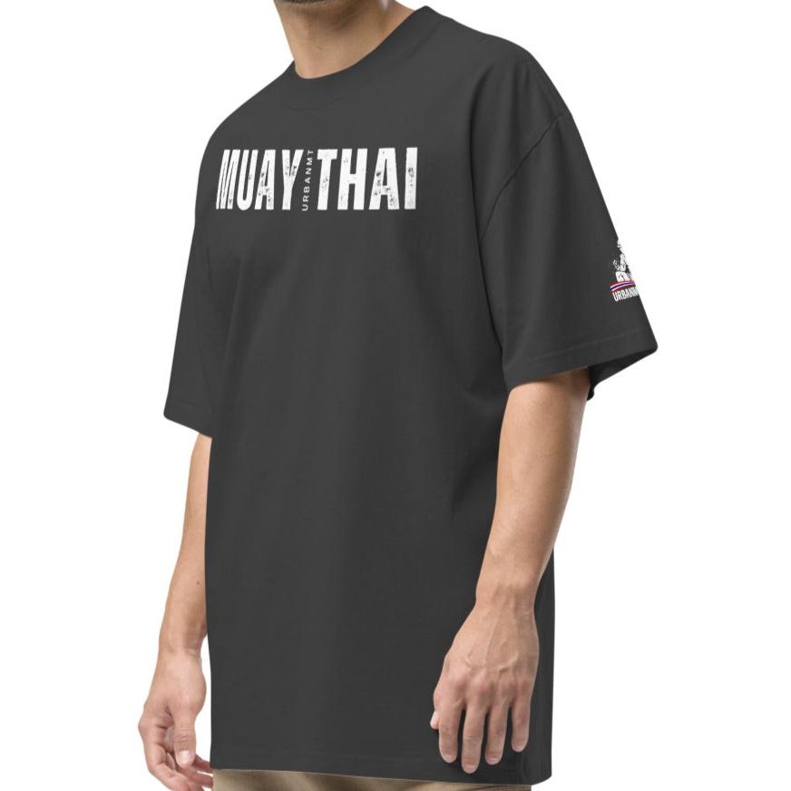 Muay Thai Oversized T - Faded Black_MTUMTL