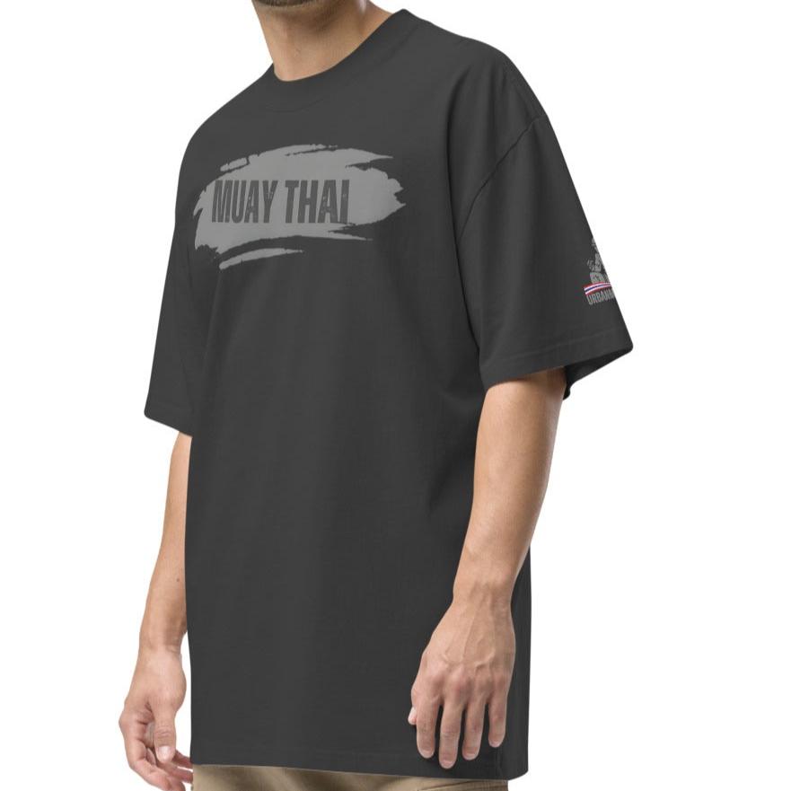 Muay Thai Oversized T-Shirt - Faded Black_IS