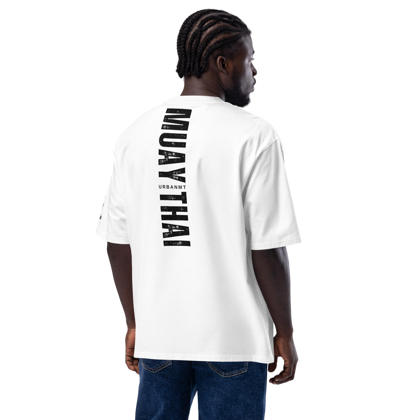 Muay Thai Oversized T-Shirt - White_MTUMTBV