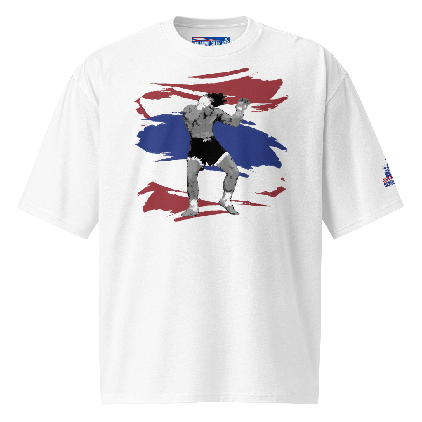 Muay Thai Oversized T-Shirt - White_FPS1