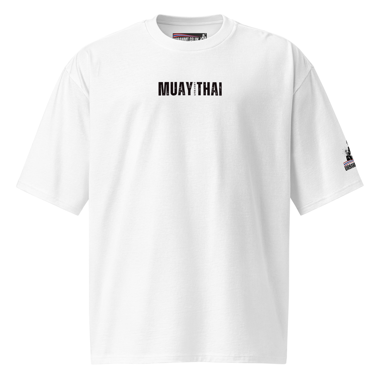 Muay Thai Oversized T-Shirt - White_MTUMTBV