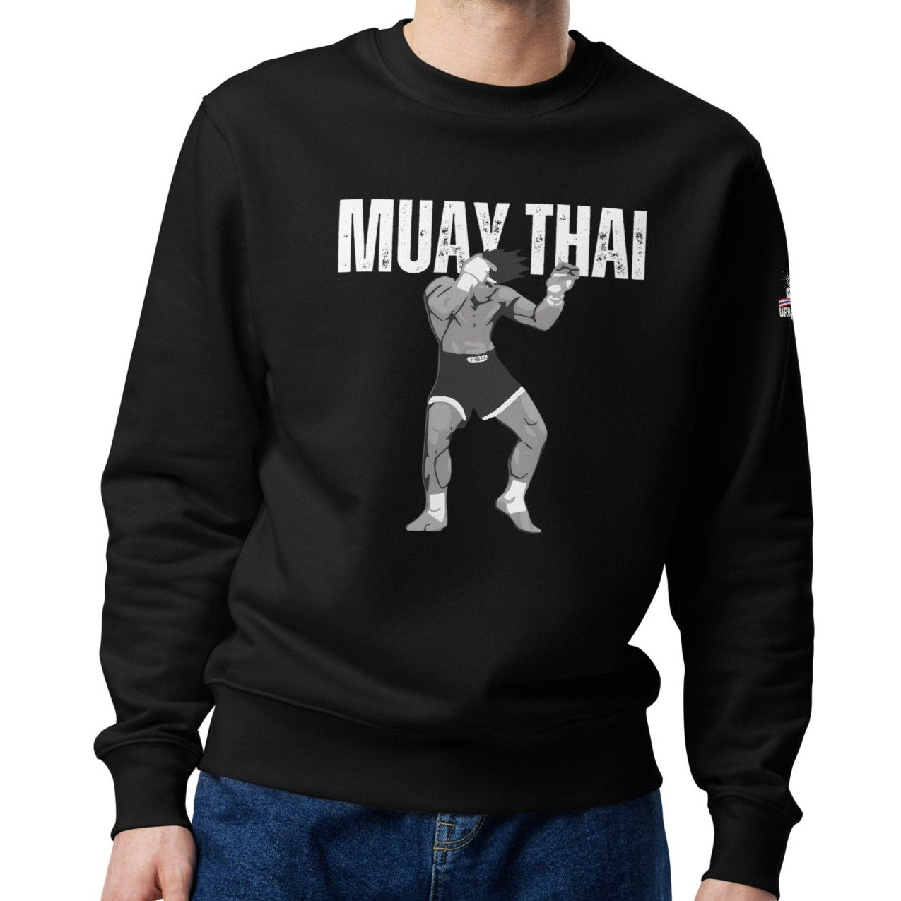 Muay Thai Premium Sweatshirt - Black_F1