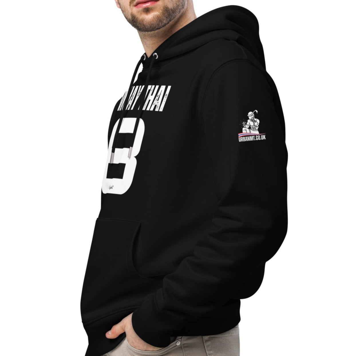 Muay Thai Premium Hoodie - Black_AO8