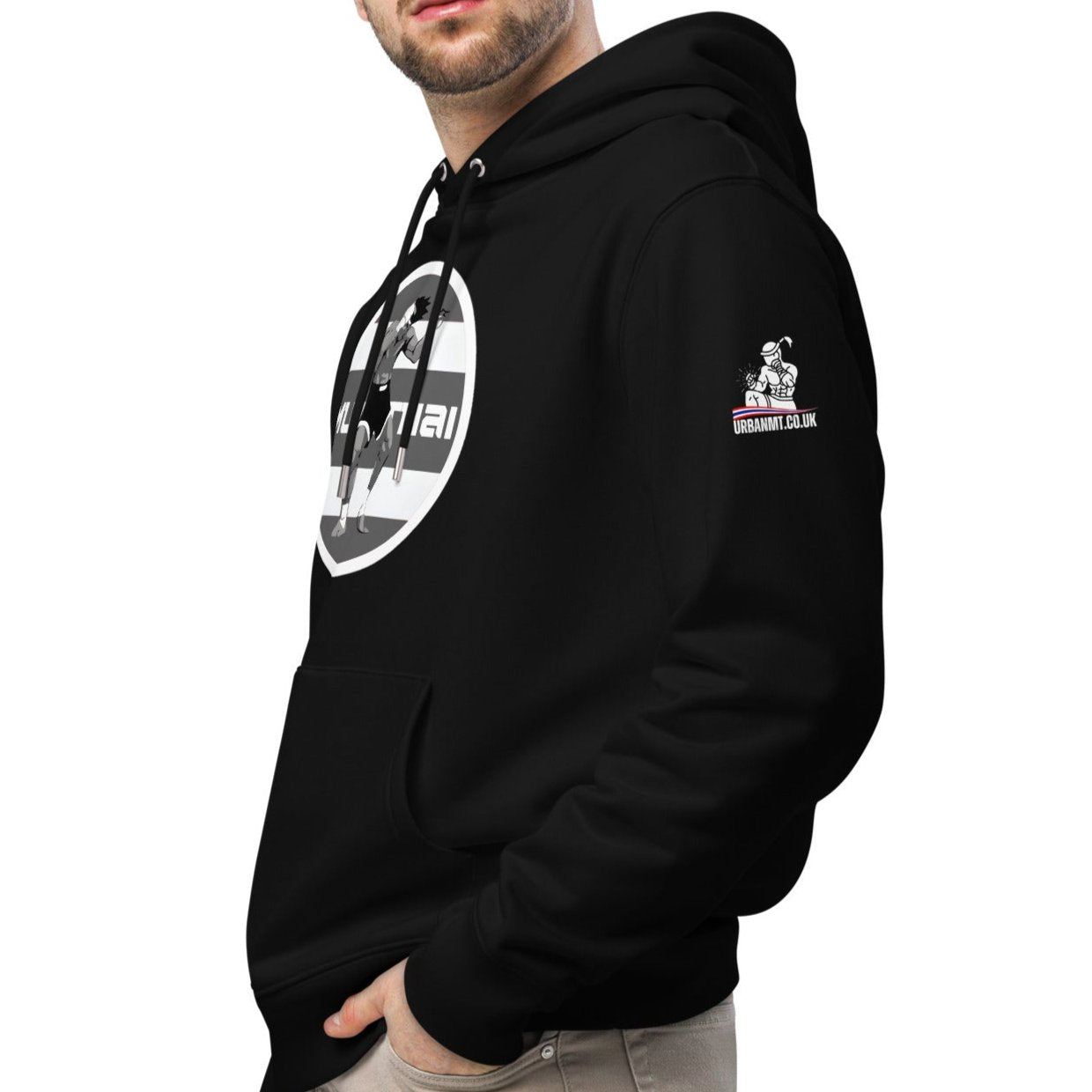 Muay Thai Premium Hoodie - Black_RLF1SM