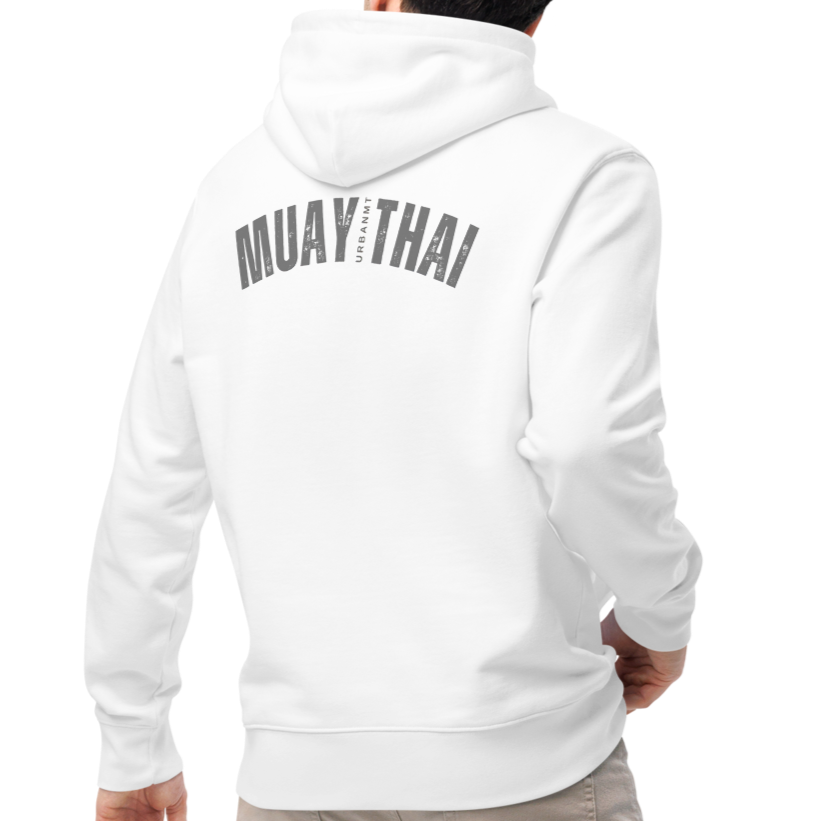 Muay Thai Premium Hoodie - White_VG