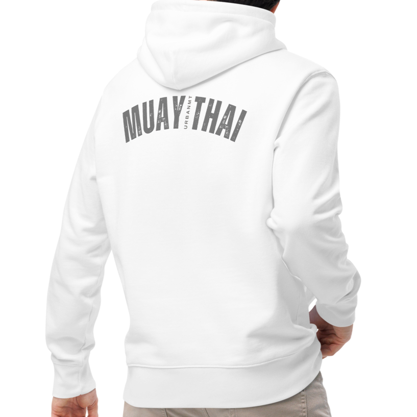 Muay Thai Premium Hoodie - White_HG