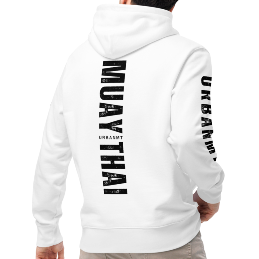 Muay Thai Premium Hoodie - White_MTUMTBV