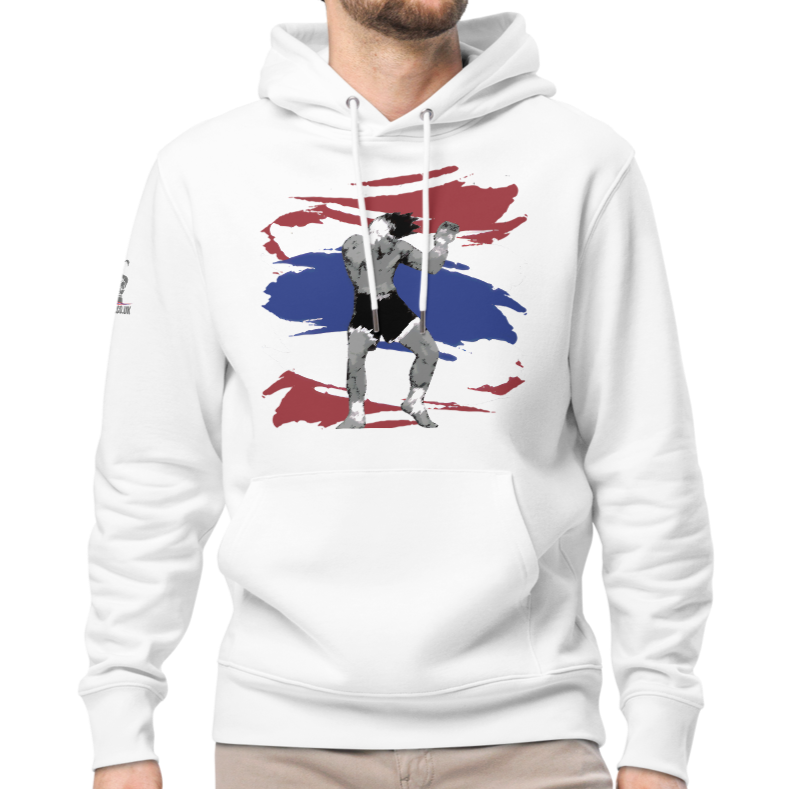 Muay Thai Premium Hoodie - White_FPS1