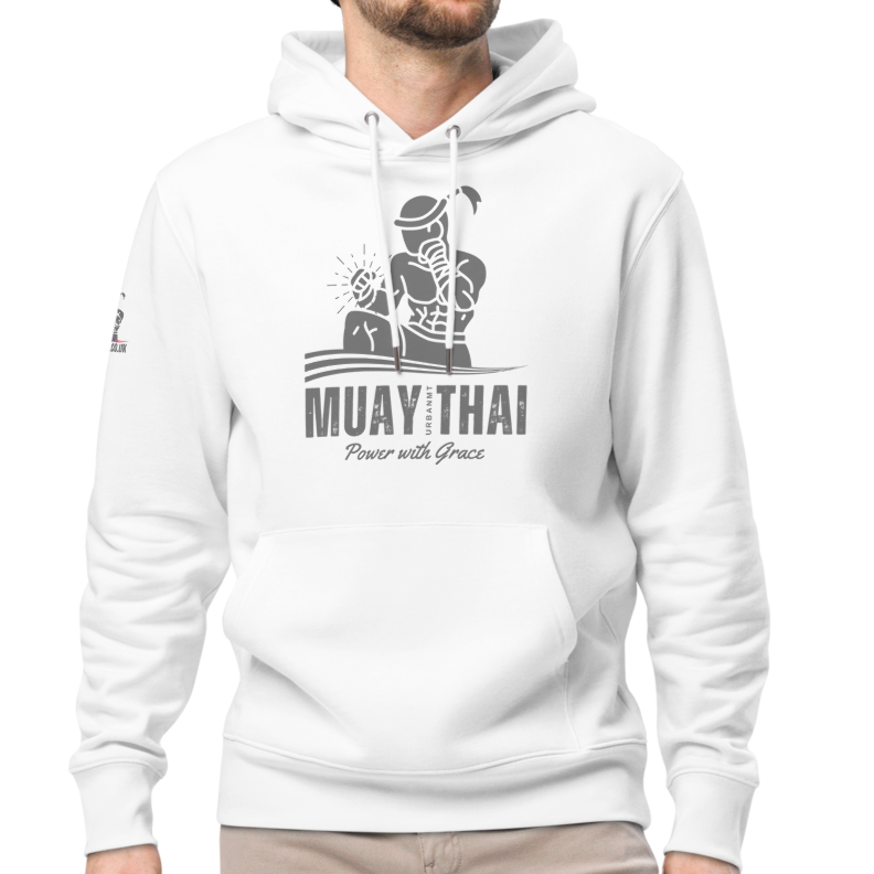 Muay Thai Premium Hoodie - White_VG