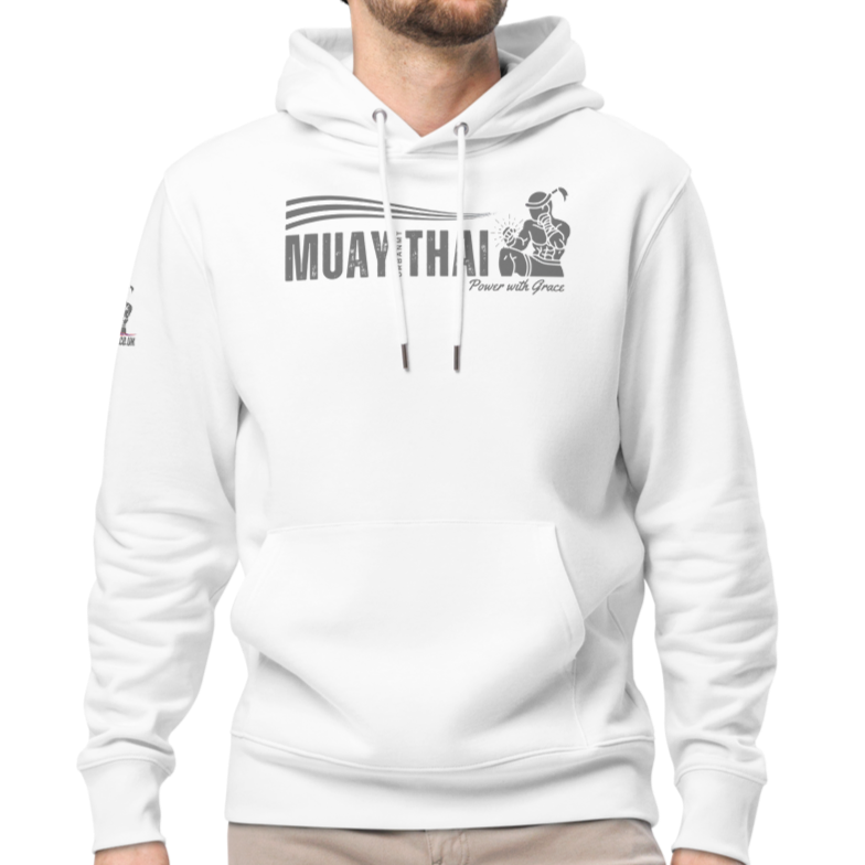 Muay Thai Premium Hoodie - White_HG