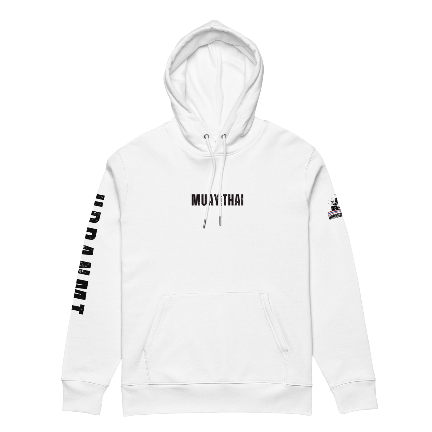 Muay Thai Premium Hoodie - White_MTUMTBV