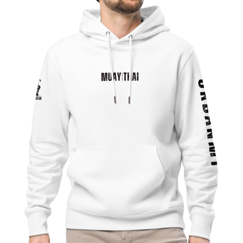 Muay Thai Premium Hoodie - White_MTUMTBV