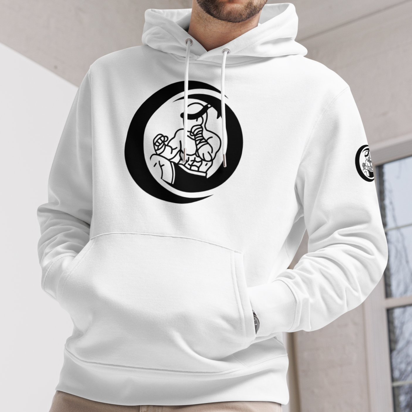 Muay Thai Premium Hoodie - White_MTNL