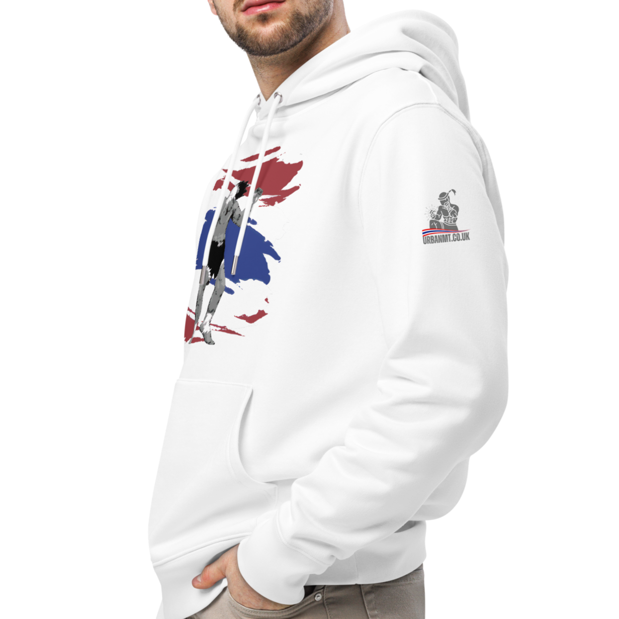 Muay Thai Premium Hoodie - White_FPS1