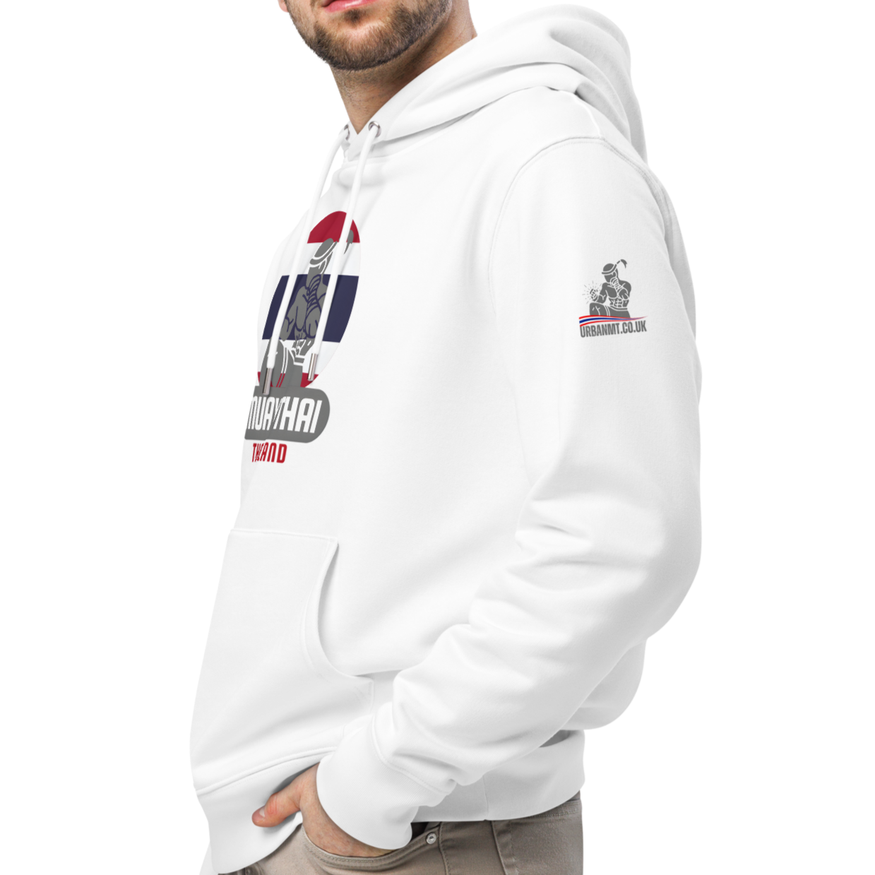 Muay Thai Premium Hoodie - White_RLF