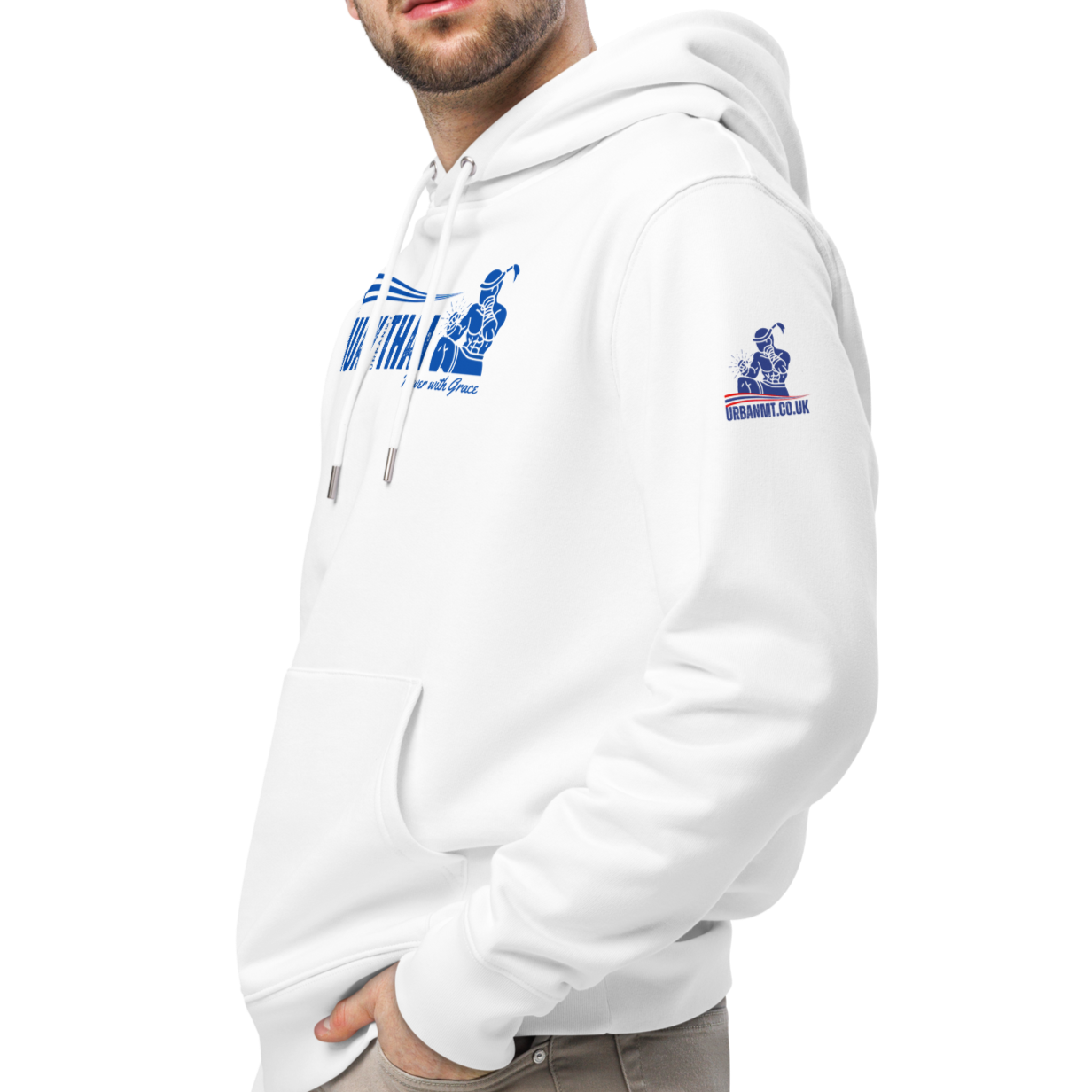 Muay Thai Premium Hoodie - White_HB