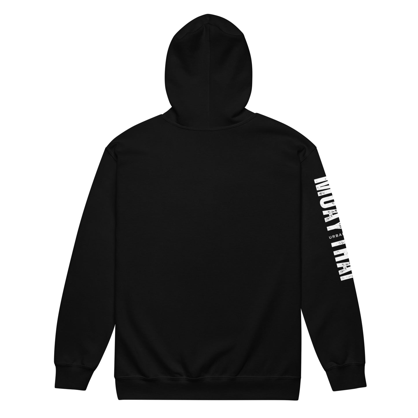 Muay Thai Lightweight Zipped Hoodie - Black_MTNL