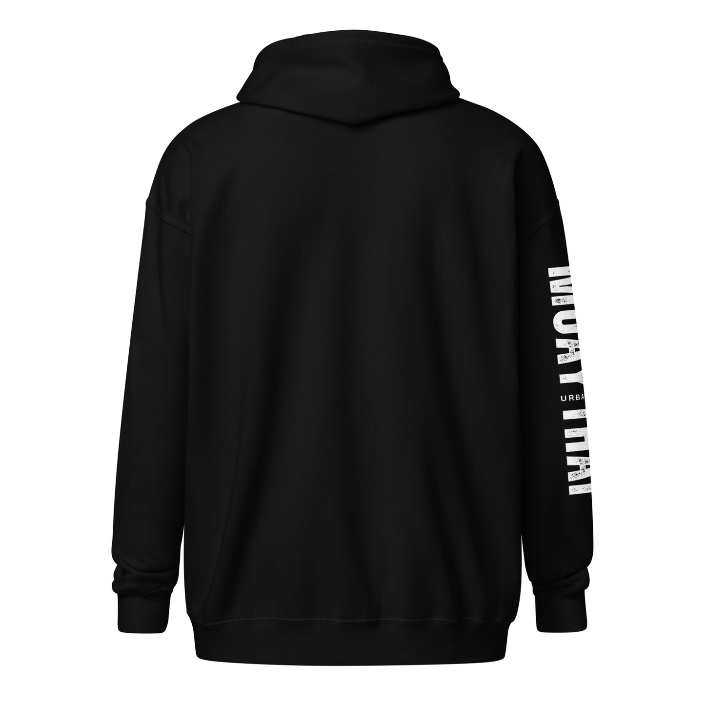 Muay Thai Lightweight Zipped Hoodie - Black_MTNL