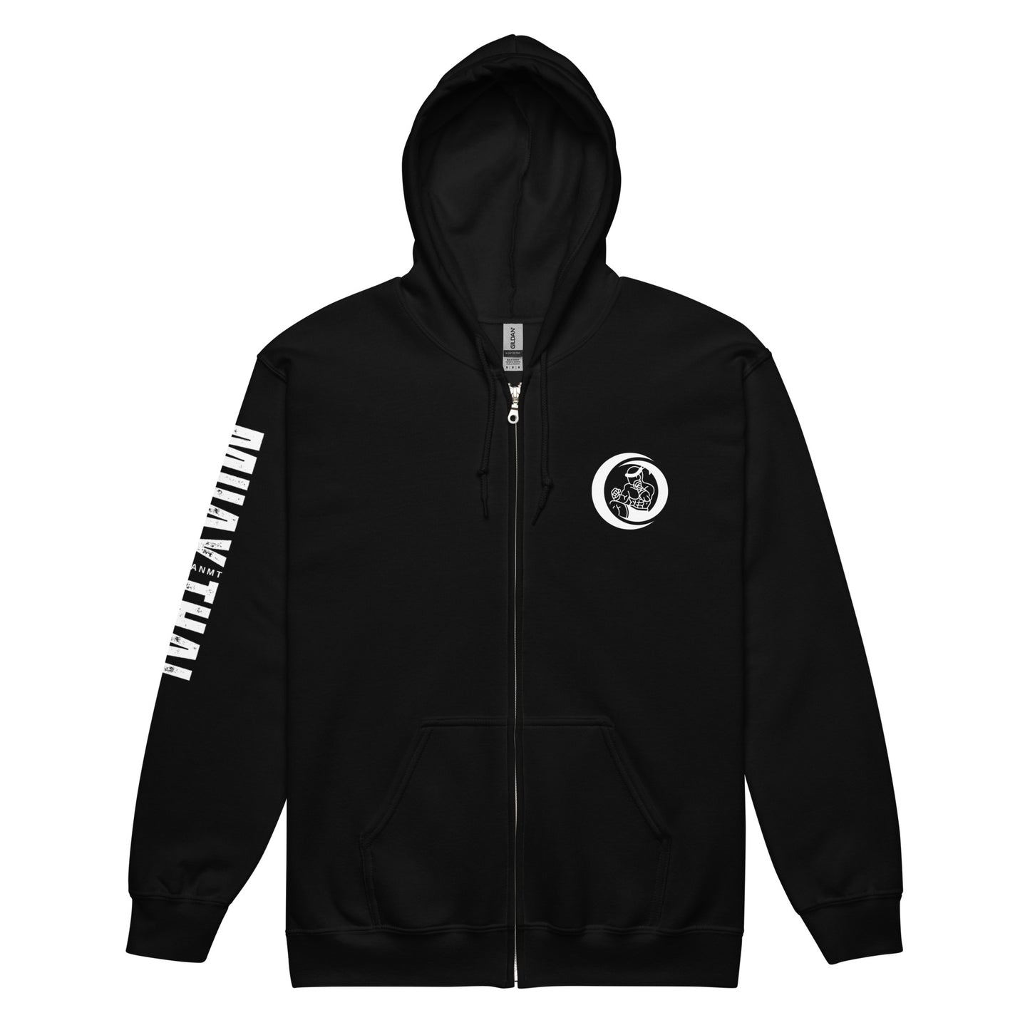 Muay Thai Lightweight Zipped Hoodie - Black_MTNL