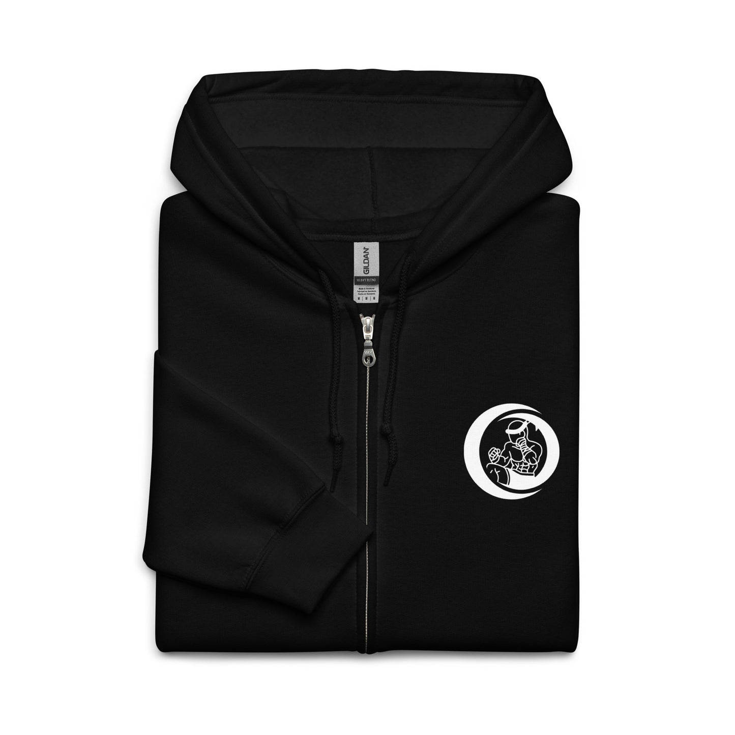 Muay Thai Lightweight Zipped Hoodie - Black_MTNL