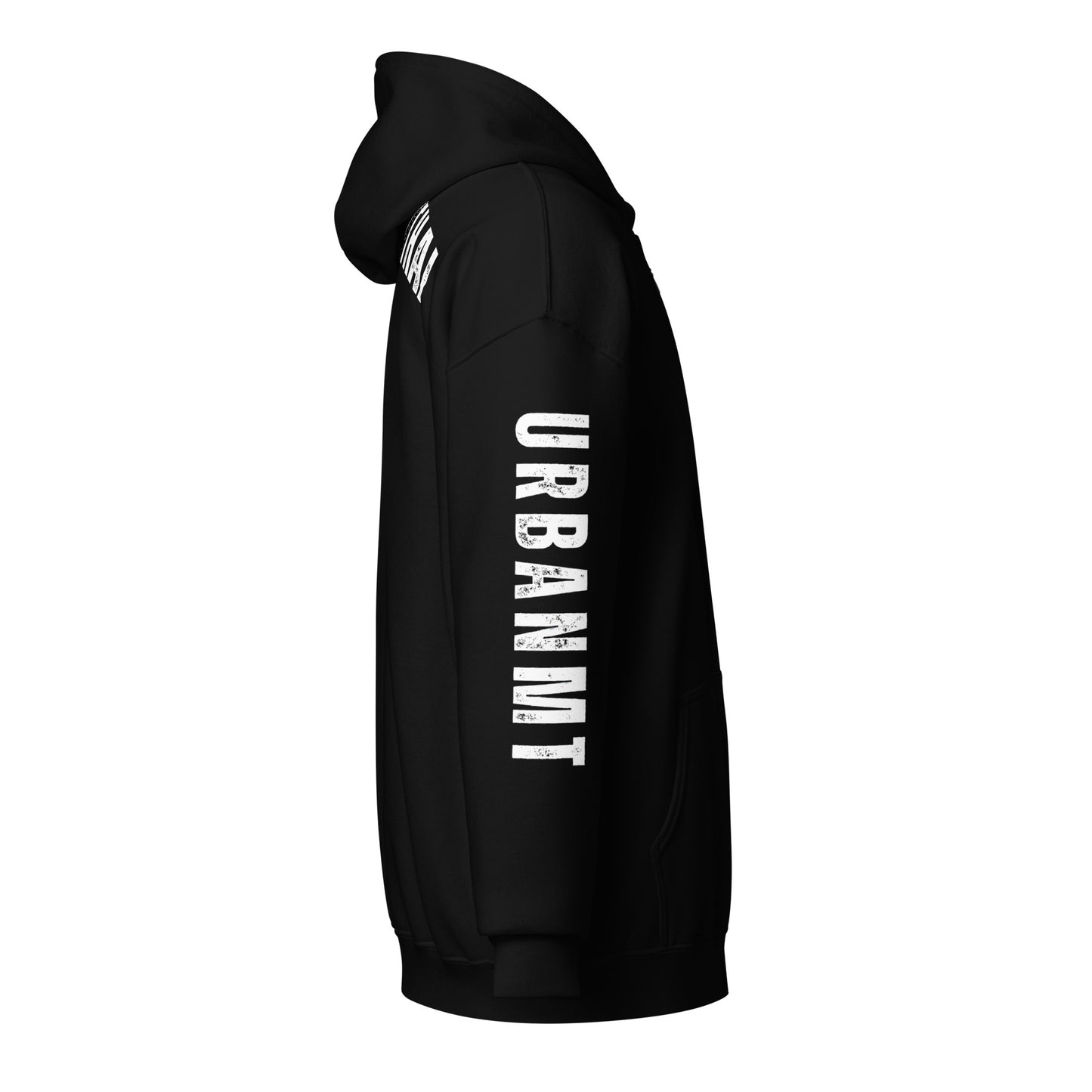 Muay Thai Lightweight Zipped Hoodie - Black_MTUMT