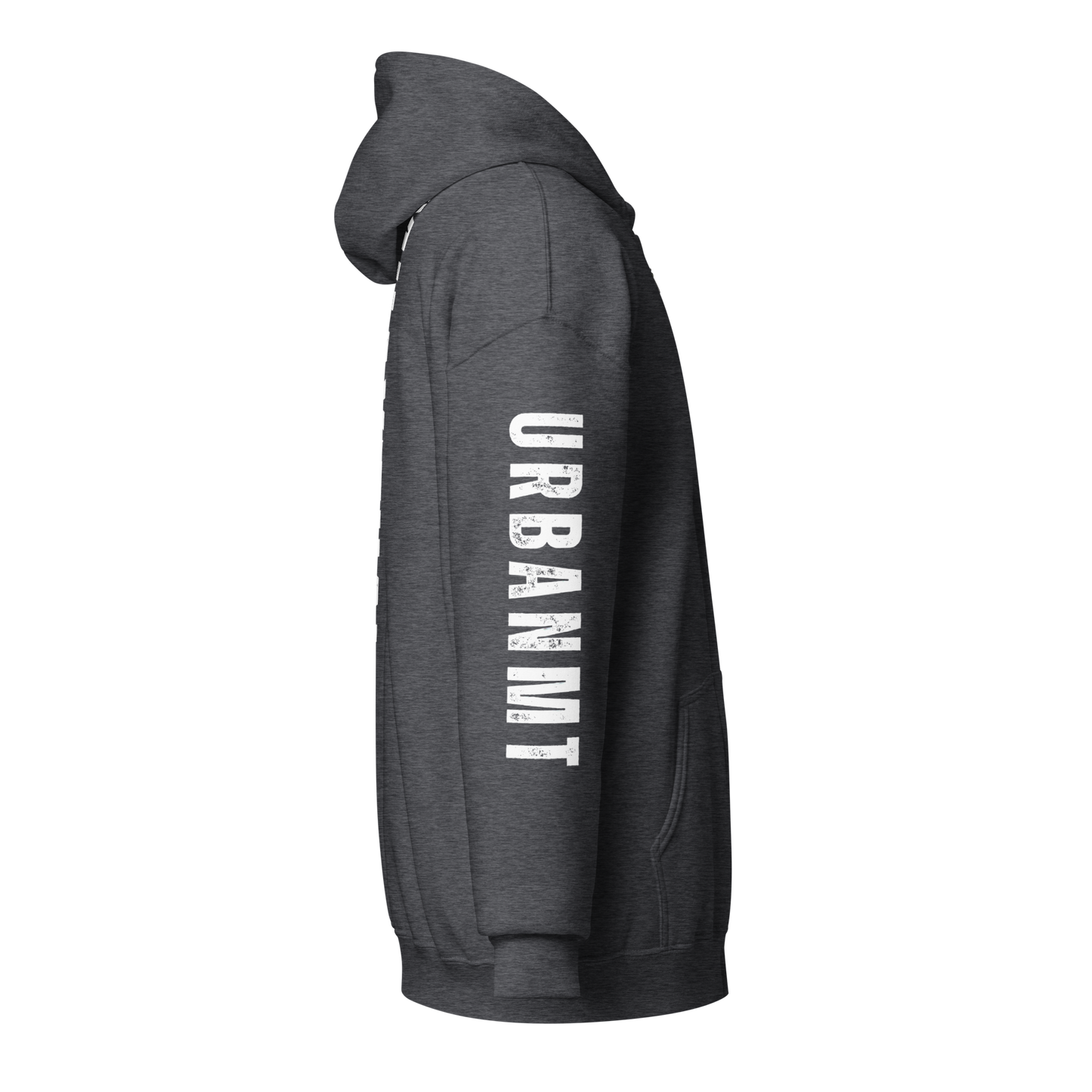 Muay Thai Lightweight Zipped Hoodie - Dark Heather_MTUMTBV