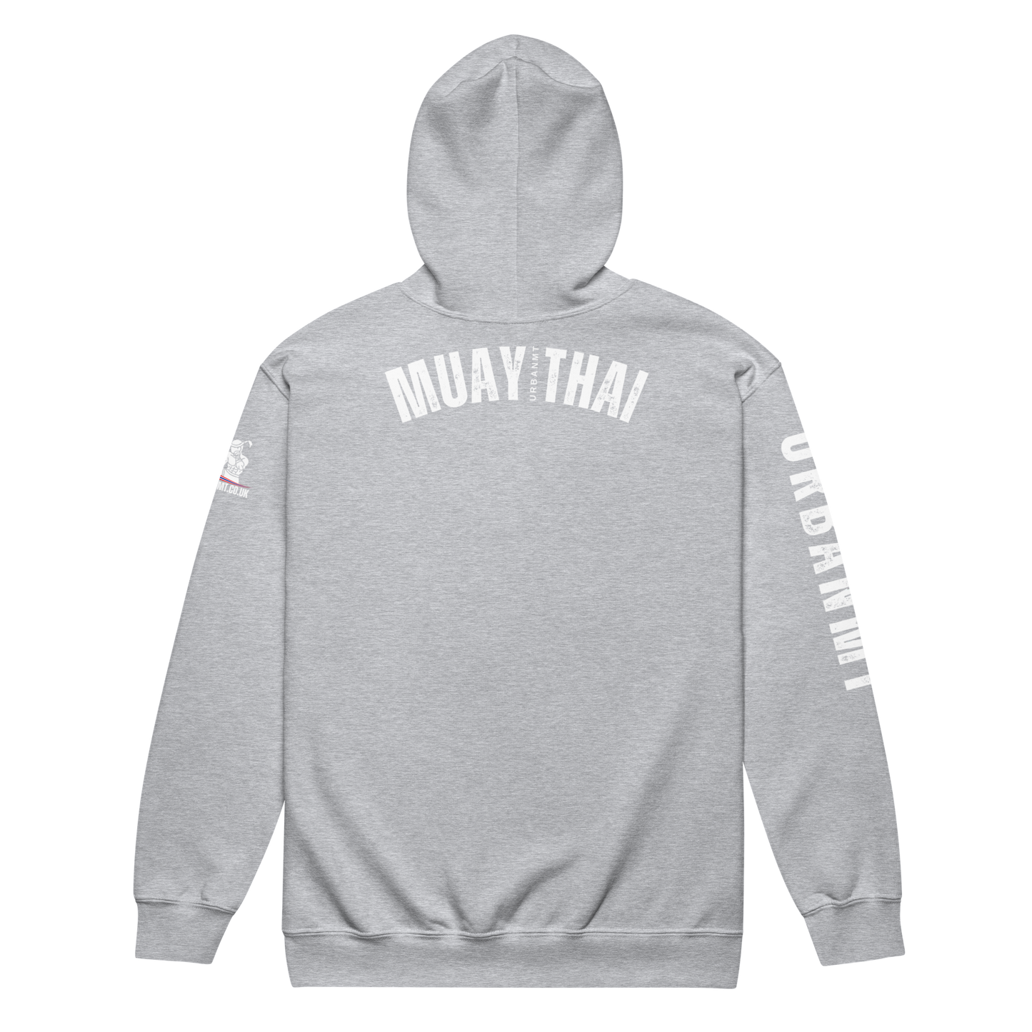 Muay Thai Lightweight Zipped Hoodie - Sport Grey_MTUMT