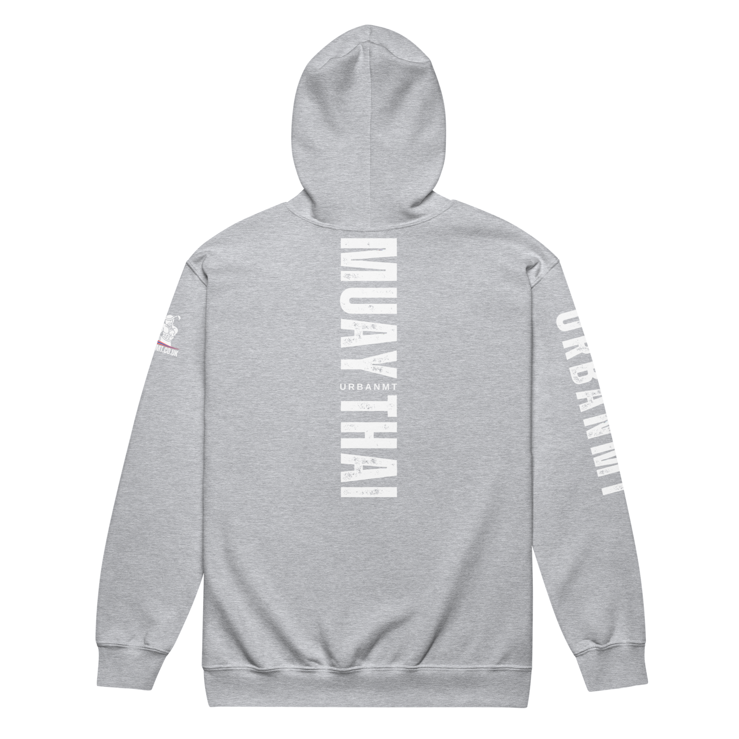 Muay Thai Lightweight Zipped Hoodie - Sport Grey_MTUMTBV