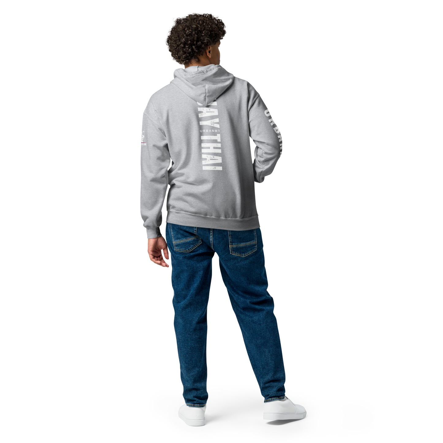 Muay Thai Lightweight Zipped Hoodie - Sport Grey_MTUMTBV