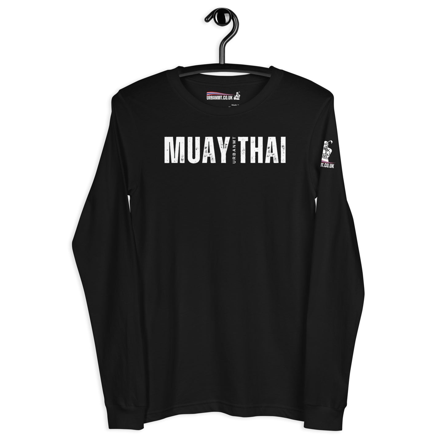 Muay Thai Long Sleeve Shirt - Black_MTUMTL