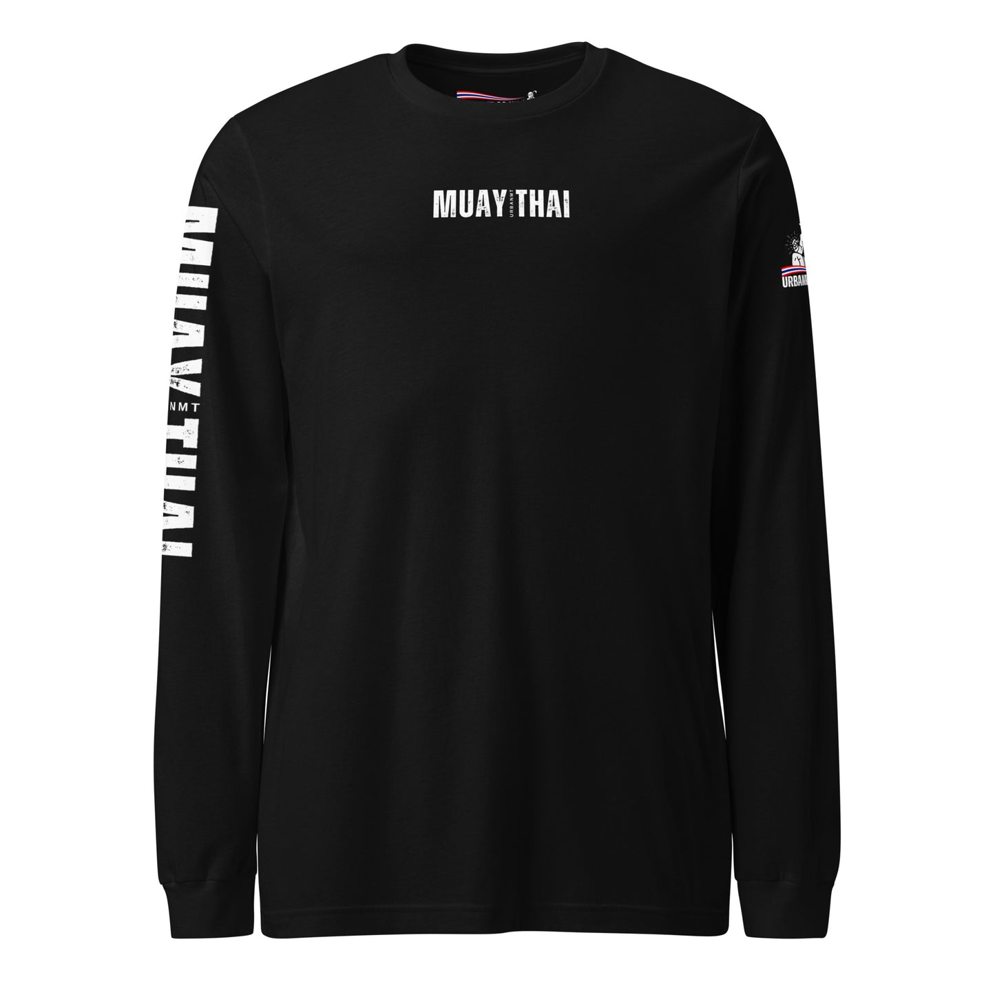 Muay Thai Long Sleeve Shirt - Black_MTUMT