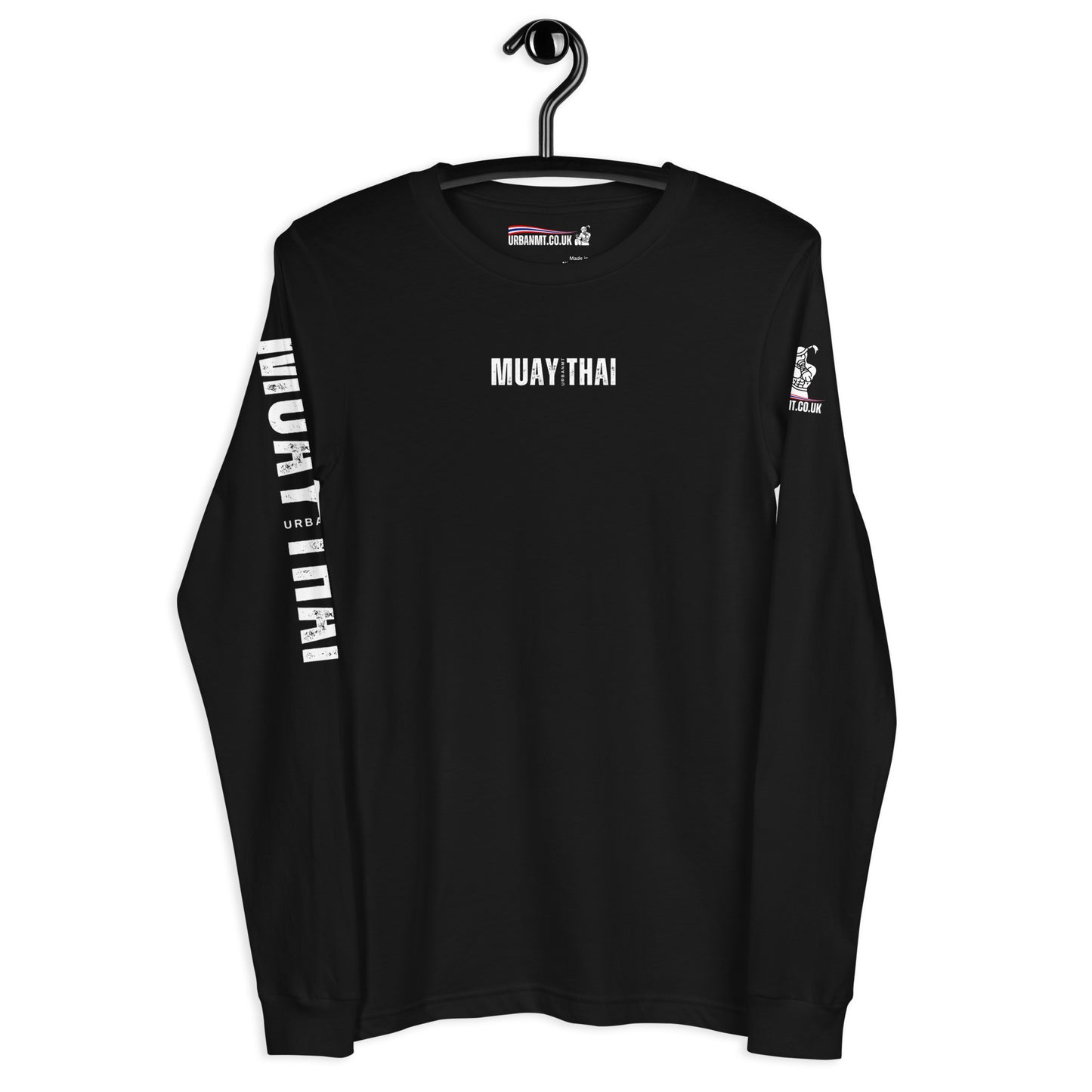 Muay Thai Long Sleeve Shirt - Black_MTUMT