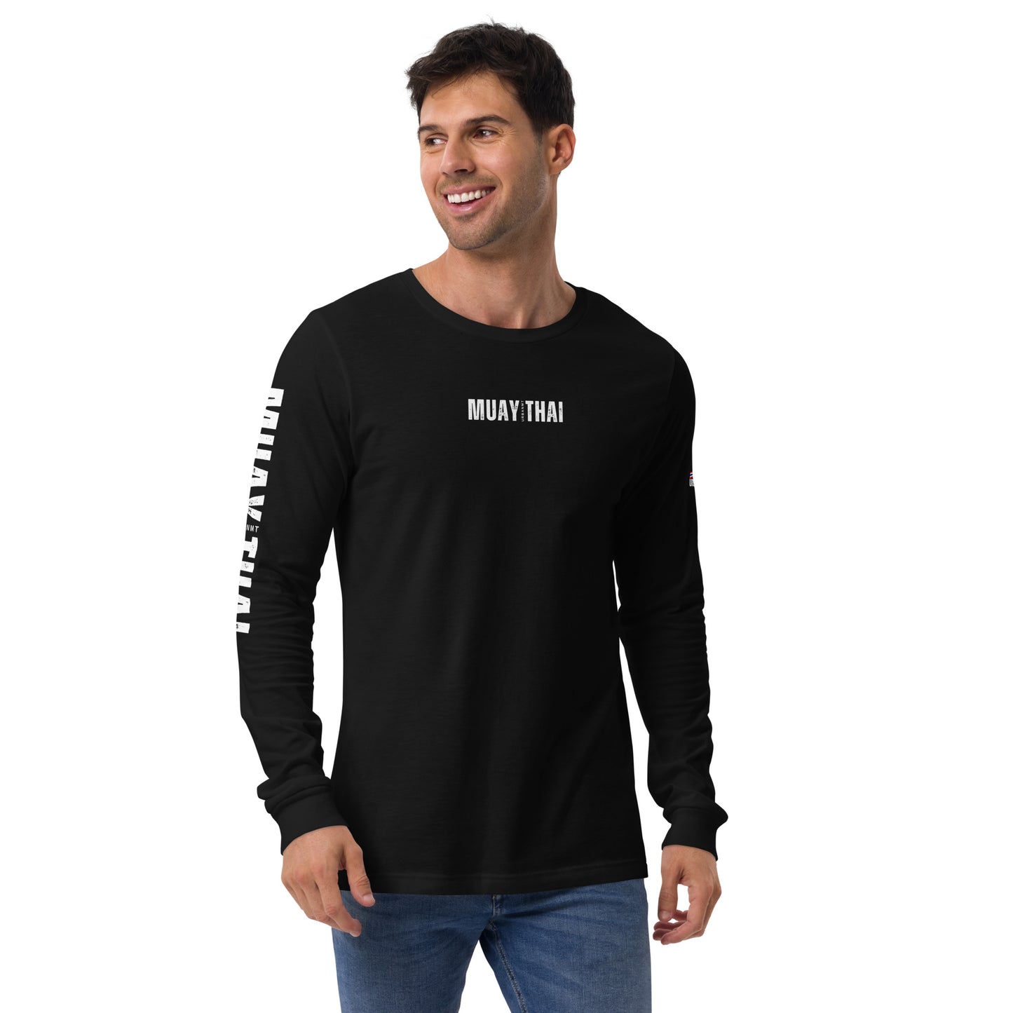 Muay Thai Long Sleeve Shirt - Black_MTUMT