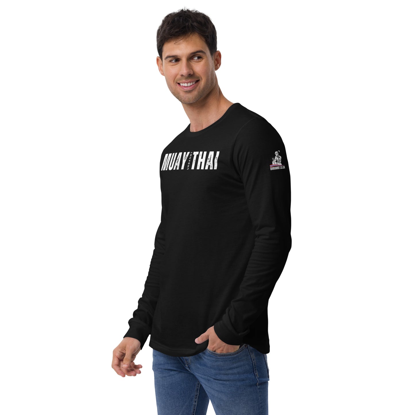 Muay Thai Long Sleeve Shirt - Black_MTUMTL